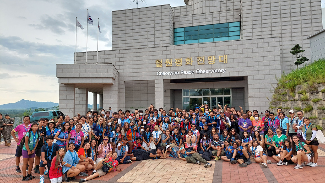 The Center for Unified Korean Future accommodates Mexican scouts participating in the 25th World Scout Jamboree-2023 SaeManGeum